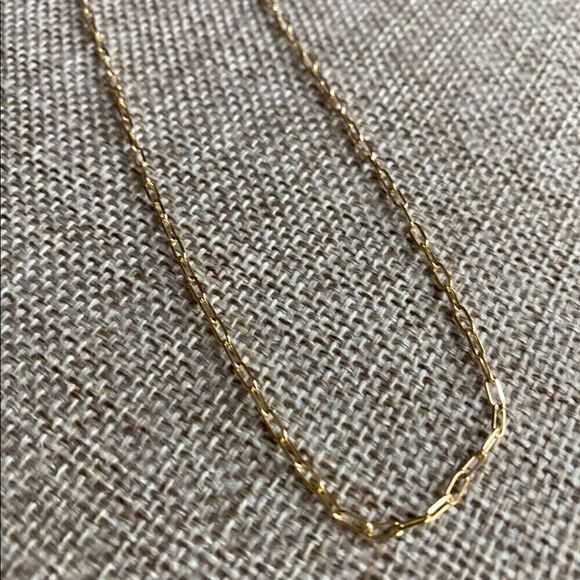 Paperclip Chain necklace 14k solid gold Necklace 20” inches perfect gift - Picture 2 of 15